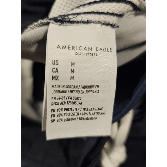 American Eagle Shorts Men Swimwear Size M Blue Stripe Board Shorts Striped - Picture 8 of 9